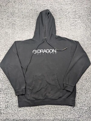 Dragon Alliance Dragon Hoodie Men Large Black Pullover Sweatshirt ICON Fleece - Image 1 of 4