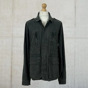 Pretty Green 58% Linen Five Pocket Jacket In Grey Size Medium - Imagen 1 de 18