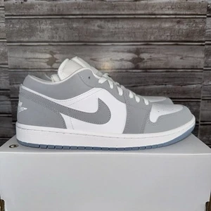 Nike Air Jordan 1 Low Wolf Grey Aluminum DC0774-105 Women's Size 10 - Picture 1 of 6