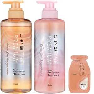 Ichikami THE PREMIUM Premium Shampoo Treatment set (Happiness) 480ml+480g - Picture 1 of 6