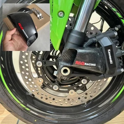 Carbon Fiber Brake Disc Caliper Cooler Air Ducts For KAWASAKI ZX6R 19-25 racing - Image 1 of 4