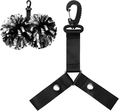 Pom Pom Holder Hanger with Snap Button for Backpack Cheerleader Team Tags Cheer  - Image 1 of 4