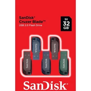 SanDisk 32GB Cruzer Blade USB Flash Drive 5 Pack - Picture 1 of 3