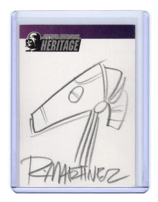 Star Wars Heritage 2005 Topps Artist Sketch Card Randy Martinez 1/1 Droid - Image 1 of 4