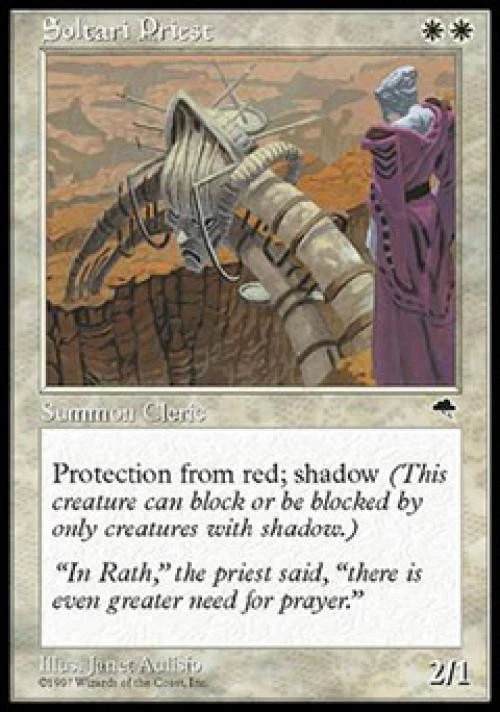Soltari Priest - Medium Play MTG Tempest - Image 1 of 1