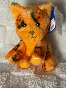 BAB Build A Bear Mini Beans Orange Pumpkin Kitty Cat Halloween Plush NWT - Picture 1 of 5