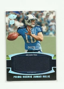 2011 Topps Prime JAKE LOCKER Rookie Jumbo Relic 24/25 - Picture 1 of 1