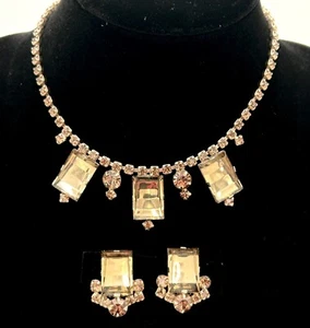 Juego de COLLAR Y PENDIENTES DeLiza and Elster D&E Topacio DIAMANTES DE IMITACIÓN - Imagen 1 de 8