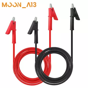 2 STCK. Alligatorclips Testleitungen Dual-End Krokodil Kupferdraht Kabel - Bild 1 von 5