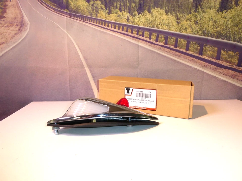 Harley Replica Side Car Fender Lamp Assembly UL EL FL 1936-57 V-Twin 33-1408 Y2 - Image 1 of 4