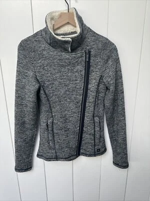 BENCH. Women’s Full Zip Sherpa Sweatshirt Sz Small Navy Blue & Cream Cozy - Image 1 of 4