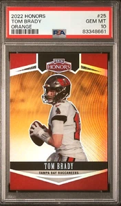 2022 Panini Honors #25 Tom Brady  /20 Orange Prizm Refractor SP PSA 10 GEM MT 12 - Picture 1 of 3