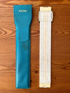 Rechenschieber REISS Darmstadt Record 3214, Kunststoff, gebraucht, mit Huelle - Bild 1 von 1