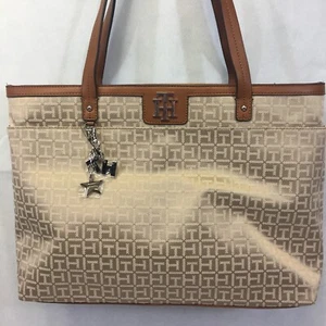 Tommy Hilfiger Logo Satchel Tote Shopper Designer Bag Purse NWT $108 Pocket Book - Picture 1 of 11