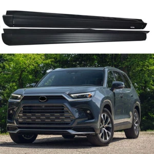 Black Running Board fits for 2024+ Grand Highlander Side Step Nerf Bar 2PCS - Picture 1 of 7