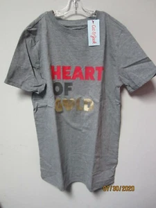 Cat & Jack Youth Boys "Heart Of Gold" Gray T-Shirt Size L (12/14) - Picture 1 of 3