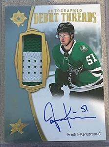 Fredrik Karlstrom Debut Threads Patch Auto /99 2022-23 Ultimate Collection - Bild 1 von 2