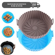 YNP 2 teglie per friggitrice ad aria silicone rigido-resistente-antiaderente