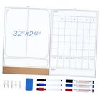 Large Dry Erase Calendar For Wall 32X24 Inches, 32"X24" Whitboard+ Calendar