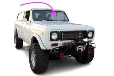 Ajuste: SUV 2D International Scout 1971-1981, camioneta Scout 2D STN cabina parabrisas vidrio Foto 1 de 4