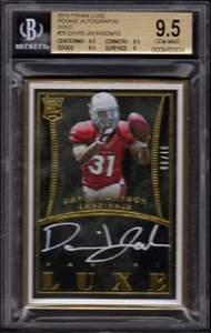 2015 autógrafos de novato David Johnson Panini de lujo oro radiocontrol automático/10 BGS 9,5/10 - Imagen 1 de 2
