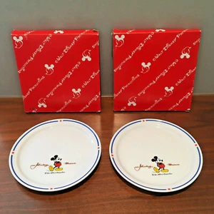 Mickey Mouse Disney Plates Sango Japan Ltd x2 - V Rare in Boxes JPN 4309 Vintage - Picture 1 of 12