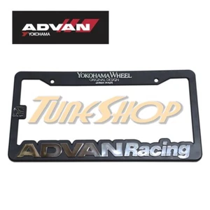 1 X ADVAN RACING LICENSE PLATE FRAME WHEELS NUTS GT RS RG RZ TC DF D2 I II III - Picture 1 of 1
