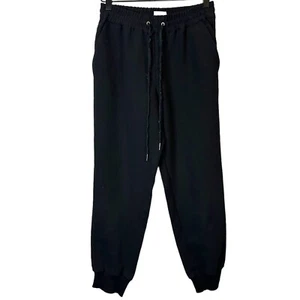 Wilfred by Aritzia Women’s Black Buffon Crepe Jogger Pants Size XS - Picture 1 of 11