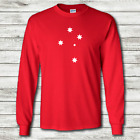 Langarm-T-Shirt Australian Southern Cross Baumwolle rot Crux S - 5XL