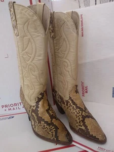  Pena Gorgeous Western handmade cowbo 6.5M HANDMADE REPTILE snakeskin Leather - Picture 1 of 10