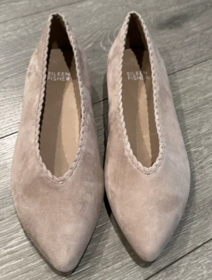 Eileen Fisher Mujer Posy Tierra Plana Gamuza Talla 5.5M Foto 1 de 4