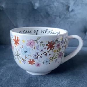 PRIMITIVES by KATHY Coffee Mug Floral Large 20oz A Cup of Whatever Meh Flowers - Picture 1 of 9