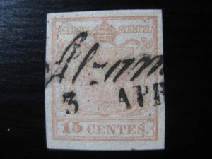 LOMBARDEI-VENETIEN ÖSTERREICH Sc. #4 seltene gebrauchte Briefmarke mit schönem Stempel! (6) - Bild 1 von 2
