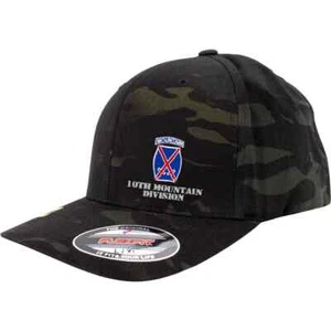 Army 10th Mountain Division Full Color Flexfit Hat - Picture 1 of 3