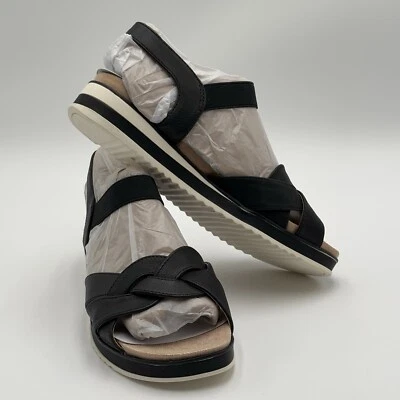 Sandalia de cuña LifeStride Zuri con correa al tobillo para mujer negra talla 7 M plataforma nueva sin caja Foto 1 de 4