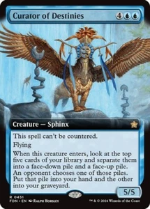 Curator of Destinies (arte extendido) 451 sin papel casi nuevo Magic The Gathering Foundations - Imagen 1 de 1