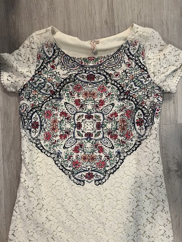 OFF WHITE Abito cammello rosso tg. Xs Off White Pizzo Over Light Off White Fodera Elasticizzata