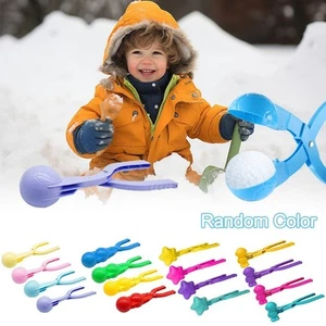 Juguete de nieve de invierno de color aleatorio clip de bola de nieve de plástico juguetes de juego de nieve regalo para niños - Imagen 1 de 7