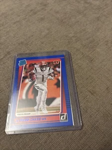 Panini Donruss 2021 - Clasificado novato Ja'Marr Chase #262 prueba de prensa azul (RC) - Imagen 1 de 2
