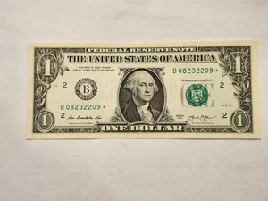 2013 B RARE DUPLICATE FORT WORTH $1 STAR NOTE UNC/GEM #B 08232209* - Picture 1 of 3