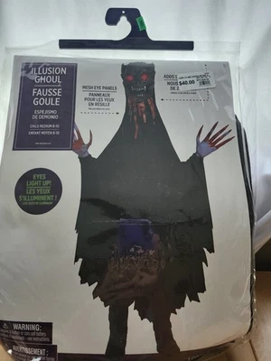 DISFRAZ HALLOWEEN ILUSIÓN PARCA ALTA NIÑO MEDIANO 8-10, OJOS ILUMINADOS NUEVO CON ETIQUETAS Foto 1 de 4