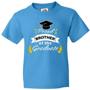Inktastic Family Graduation-Proud Brother Of The Graduate Youth T-Shirt Day 2019 - Picture 1 of 7