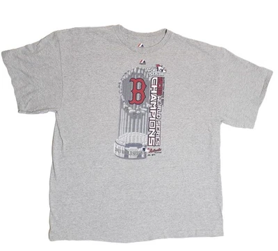 T-Shirt Majestic 2XL Gray Men Boston Red Sox MLB Baseball World Series 2013 - Image 1 of 4