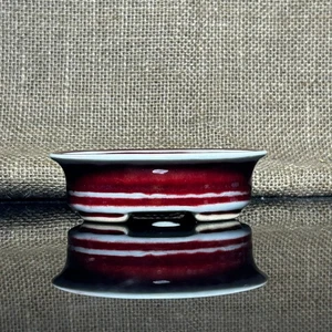 Unique Oval Bonsai pot, handmade pots , 2 layers of colored glaze, size 4.2" - Picture 1 of 9