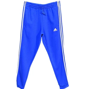 adidas Men's Fleece 3-Stripes Sweatpants Size XL Tall (35x35") Blue Tapered Leg - Picture 1 of 12