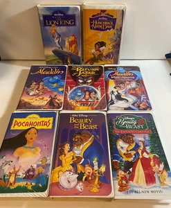 Disney Renaissance VHS Lot - 8 Kassetten - Aladdin, König der Löwen, Pocahontas und mehr - Bild 1 von 9