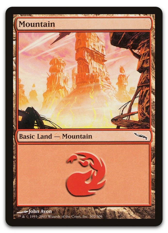 Mountain (302) #302 (NM) Mirrodin MRD Magic MTG - Image 1 of 1