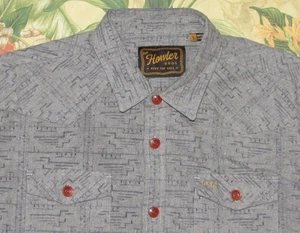 HOWLER BROS Grey Southwestern Long Sleeve Flannel Button Down Shirt Large - Picture 1 of 4