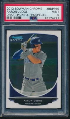 Tarjeta de novato PSA 9 AARON JUDGE 2013 Bowman cromada selecciones del draft de los Yankees de Nueva York RC como nueva Foto 1 de 2