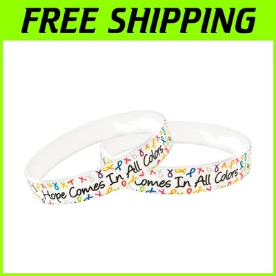 Cancer Awareness Wristbands - Hope Comes in All Colors - Image 1 of 4